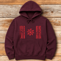 Proudly Canadian Skier Hoodie Gift For Skier
