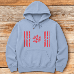 Proudly Canadian Skier Hoodie Gift For Skier