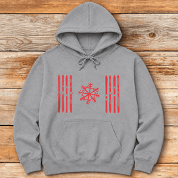 Proudly Canadian Skier Hoodie Gift For Skier