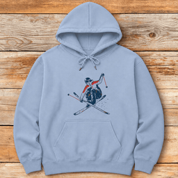 Mute Man Hoodie Gift For Skier