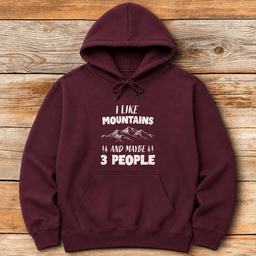 Mountains And 3 People Hoodie Gift For Skier