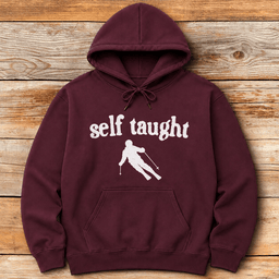 Self Taught Skier Hoodie Gift For Skier