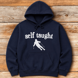 Self Taught Skier Hoodie Gift For Skier