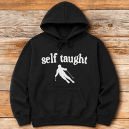 Self Taught Skier Hoodie Gift For Skier