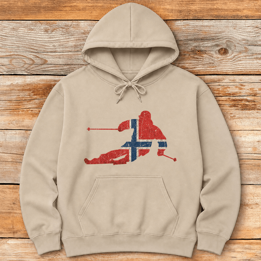 Norway Ski Flag Hoodie Gift For Skier