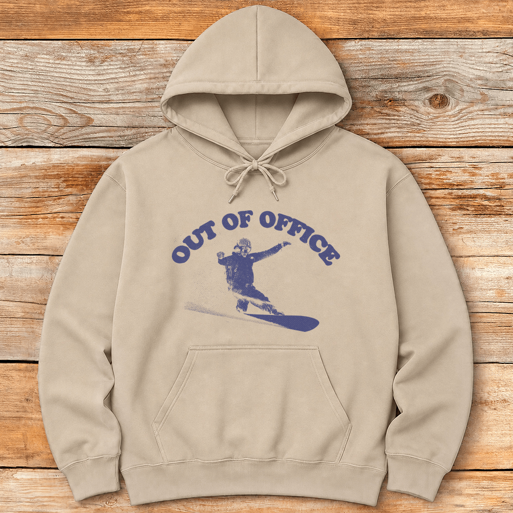 Out Of Office Snowboard Hoodie Gift For Snowboarder