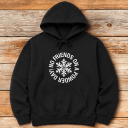 No Friends Powder Circle Hoodie Gift For Skier