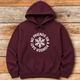 No Friends Powder Circle Hoodie Gift For Skier