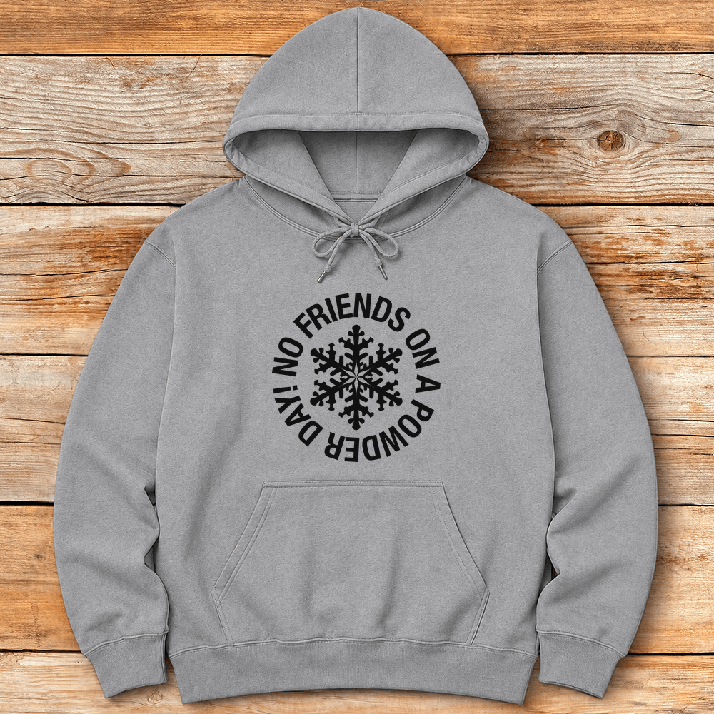 No Friends Powder Circle Hoodie Gift For Skier