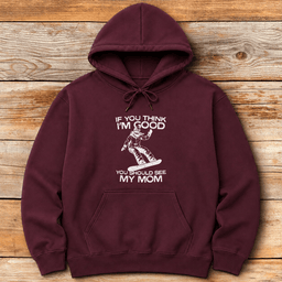 See My Mom Snowboard Hoodie Gift For Mom