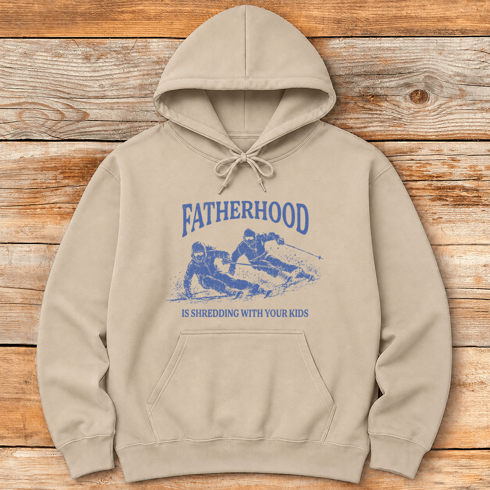 Shred With Kids Hoodie Gift For Skier