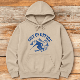 Out Of Office Mountains Hoodie Gift For Skier