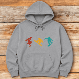 Three Boarders Hoodie Gift For Skier