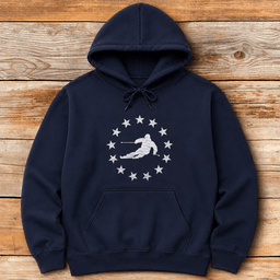 Star Spangled Skier Hoodie Gift For Skier