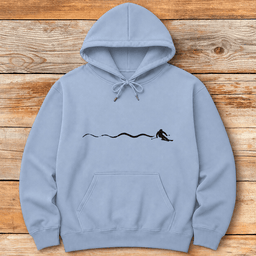 Simple Ski Line Hoodie Gift For Skier