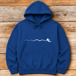 Simple Ski Line Hoodie Gift For Skier