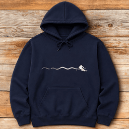 Simple Ski Line Hoodie Gift For Skier