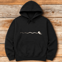 Simple Ski Line Hoodie Gift For Skier