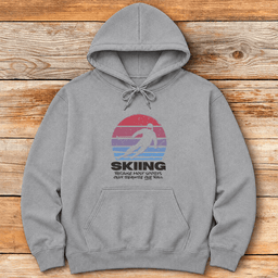 Two Balls Required Hoodie Gift For Skier