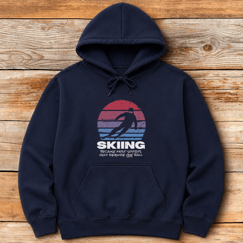 Two Balls Required Hoodie Gift For Skier
