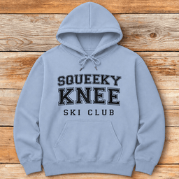 Squeeky Knee Ski Club Hoodie Gift For Skier