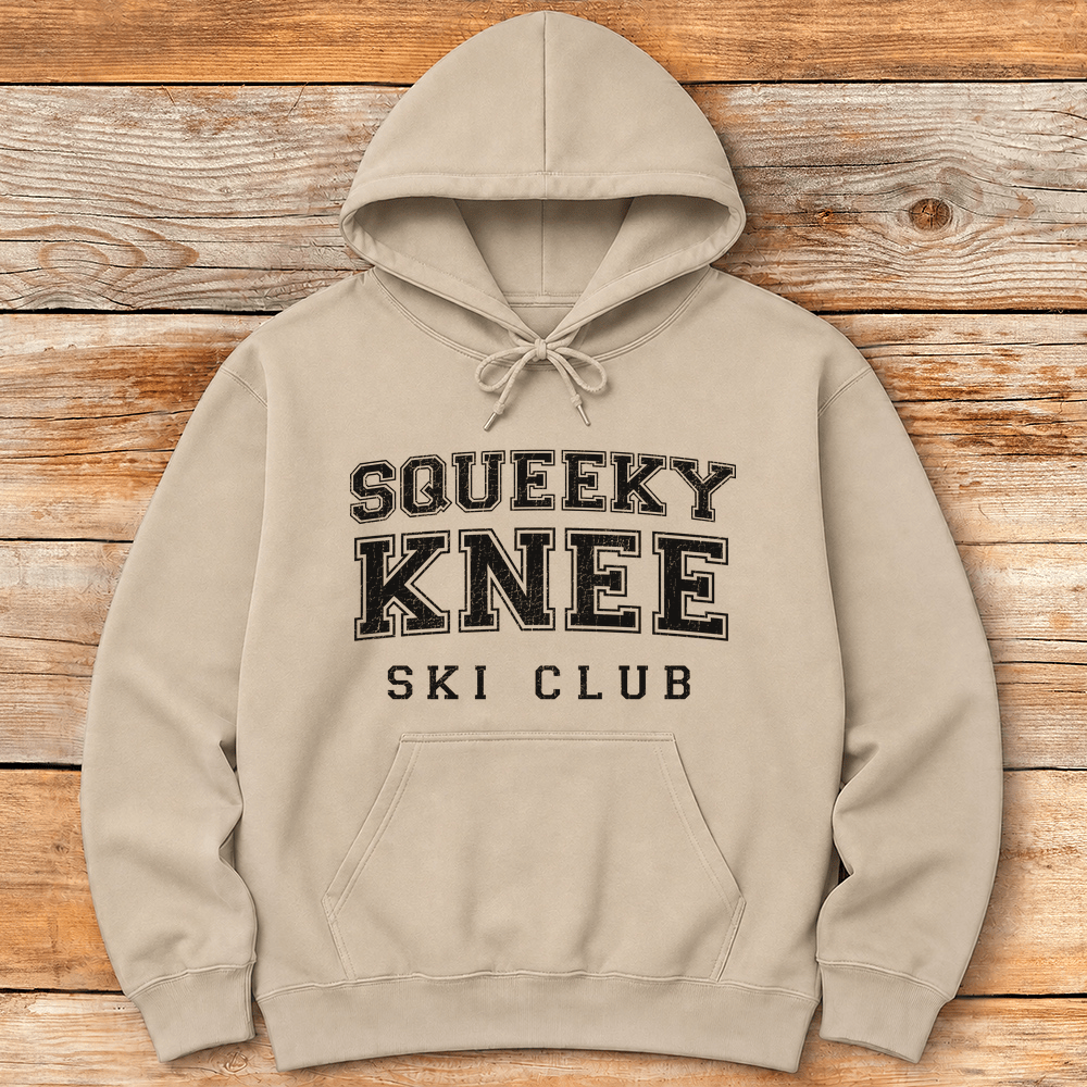 Squeeky Knee Ski Club Hoodie Gift For Skier