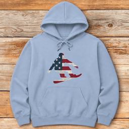 USA Flag Snowboard Hoodie Gift For Snowboarder