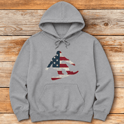 USA Flag Snowboard Hoodie Gift For Snowboarder