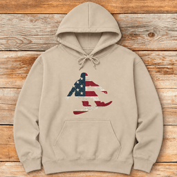 USA Flag Snowboard Hoodie Gift For Snowboarder