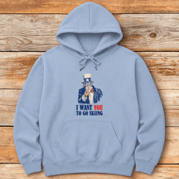Uncle Sam Request Hoodie Gift For Skier