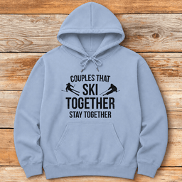 Ski Couples Hoodie Gift For Skier