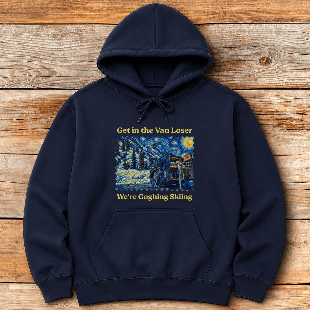 Van Gogh Ski Hoodie Gift For Skier