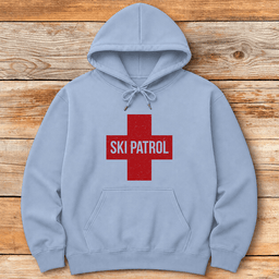 Ski Patrol Cross Hoodie Gift For Skier