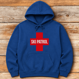 Ski Patrol Cross Hoodie Gift For Skier