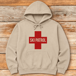 Ski Patrol Cross Hoodie Gift For Skier