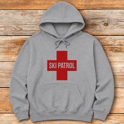 Ski Patrol Cross Hoodie Gift For Skier