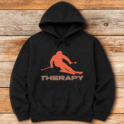 Therapy Skier Hoodie Gift For Skier