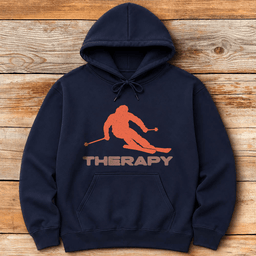 Therapy Skier Hoodie Gift For Skier