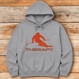 Therapy Skier Hoodie Gift For Skier