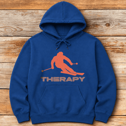 Therapy Skier Hoodie Gift For Skier