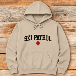 Varsity Ski Patrol Hoodie Gift For Skier