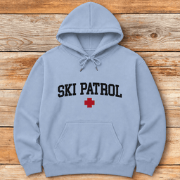 Varsity Ski Patrol Hoodie Gift For Skier