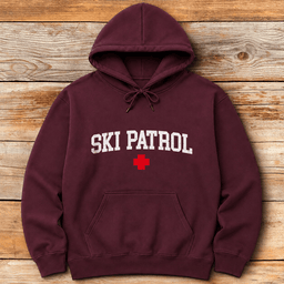 Varsity Ski Patrol Hoodie Gift For Skier