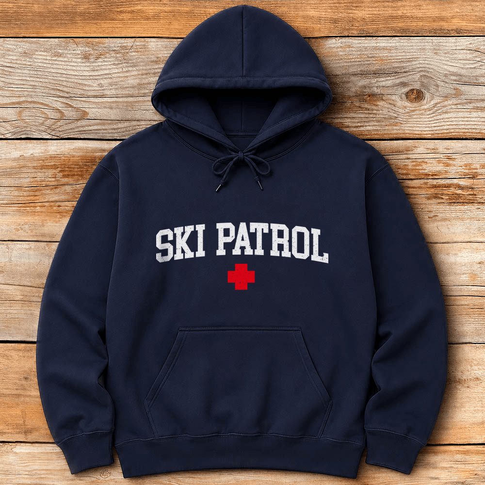 Varsity Ski Patrol Hoodie Gift For Skier