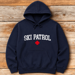 Varsity Ski Patrol Hoodie Gift For Skier