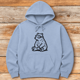 The Bear Sits Hoodie Gift For Skier