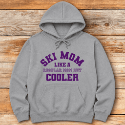 Varsity Ski Mom Hoodie Gift For Mom