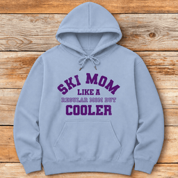 Varsity Ski Mom Hoodie Gift For Mom