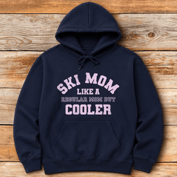 Varsity Ski Mom Hoodie Gift For Mom