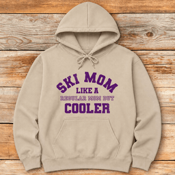 Varsity Ski Mom Hoodie Gift For Mom